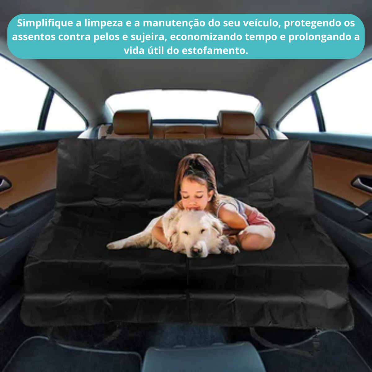 Capa Impermeável para Assento de Carro para Cães