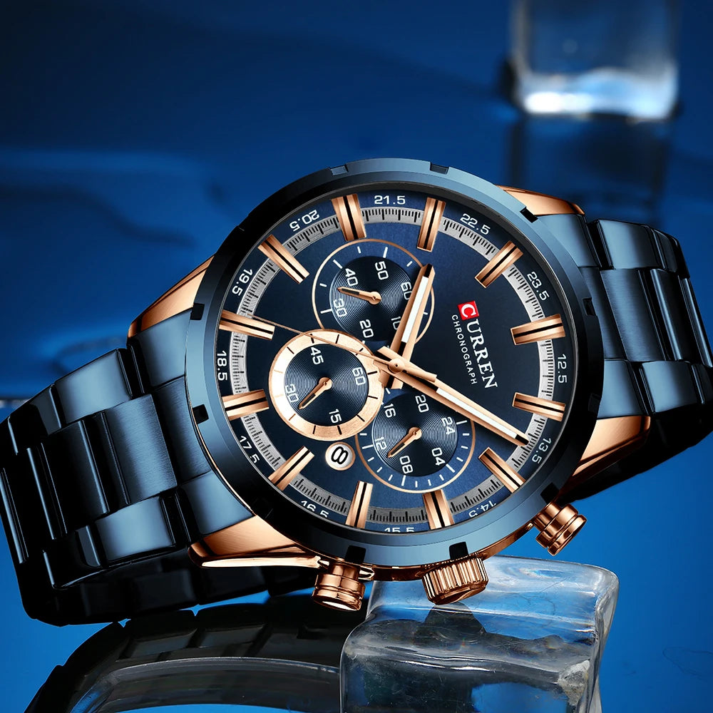 CURREN Luxury - Relógio de Pulso Masculino