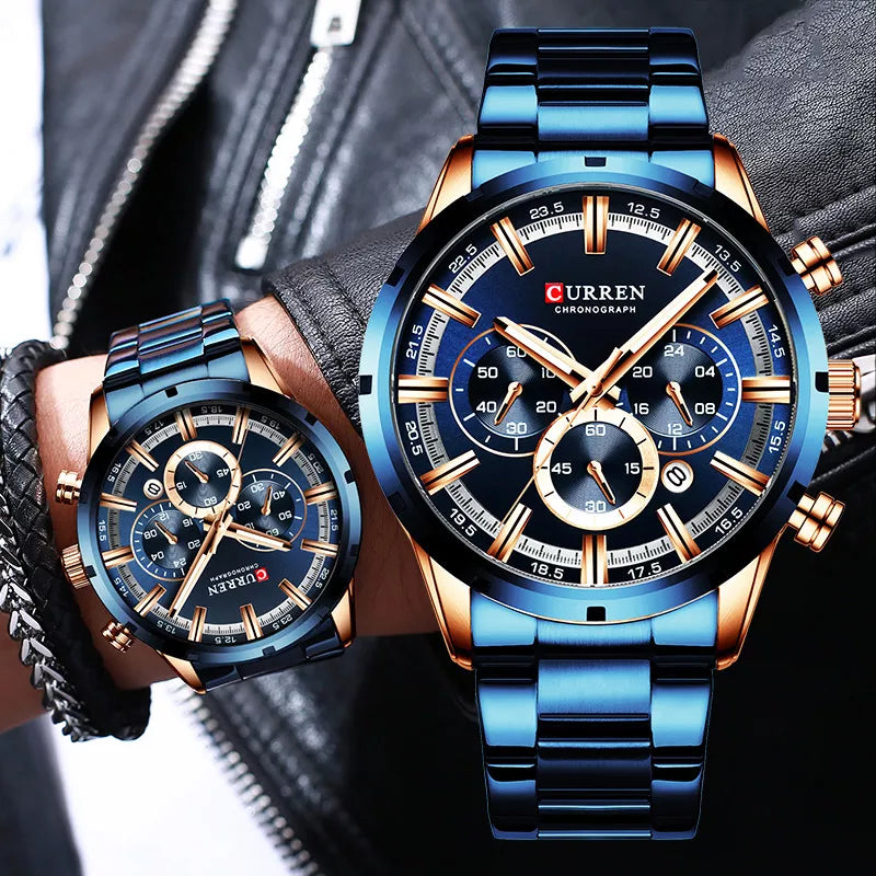 CURREN Luxury - Relógio de Pulso Masculino
