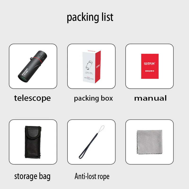 Telescópio Monocular Para Celular - Compre e Ganhe de Brinde o Suporte