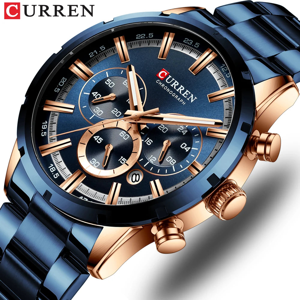 CURREN Luxury - Relógio de Pulso Masculino