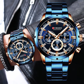 CURREN Luxury - Relógio de Pulso Masculino